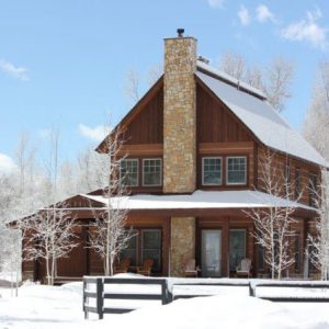 Guest cabin exterior winter